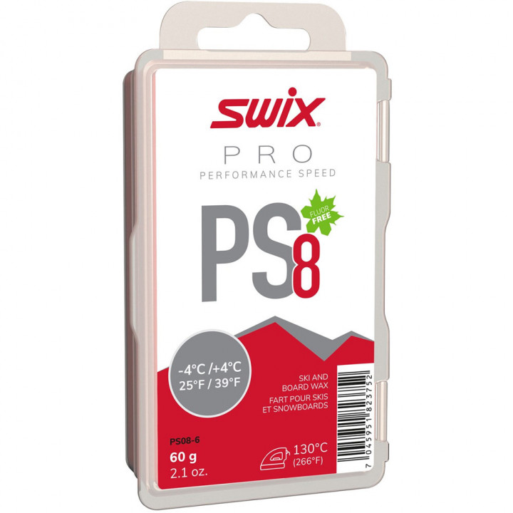 Парафин Swix PS8 Red(-4+4) 60 гр